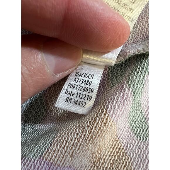 Cuddl Duds Large Cardigan Sweatshirt Purple Pink Gray Camo Thumb Holes Top QVC - Picture 14 of 14